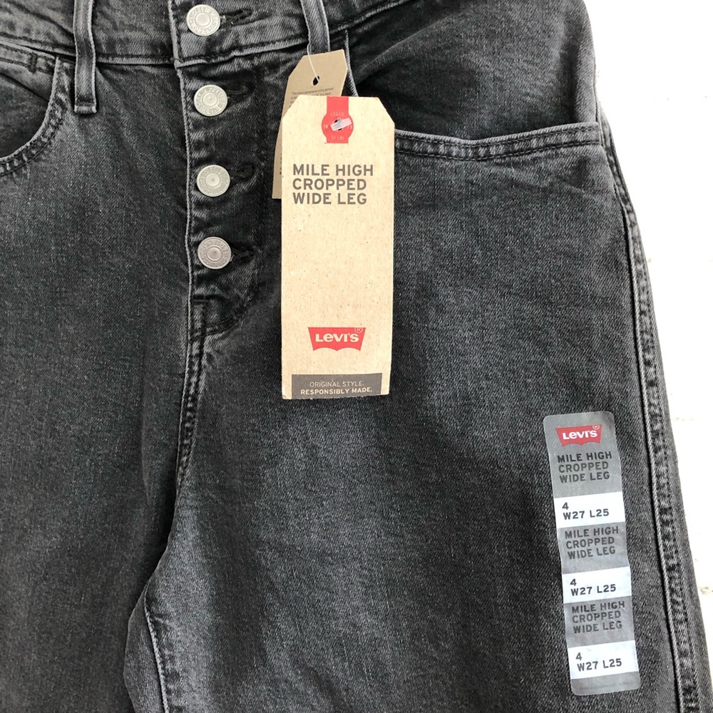 Levi’s Mile High Cropped Wide Leg button fly jeans - Picture 5 of 10